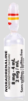 Ampoule de noradrenaline