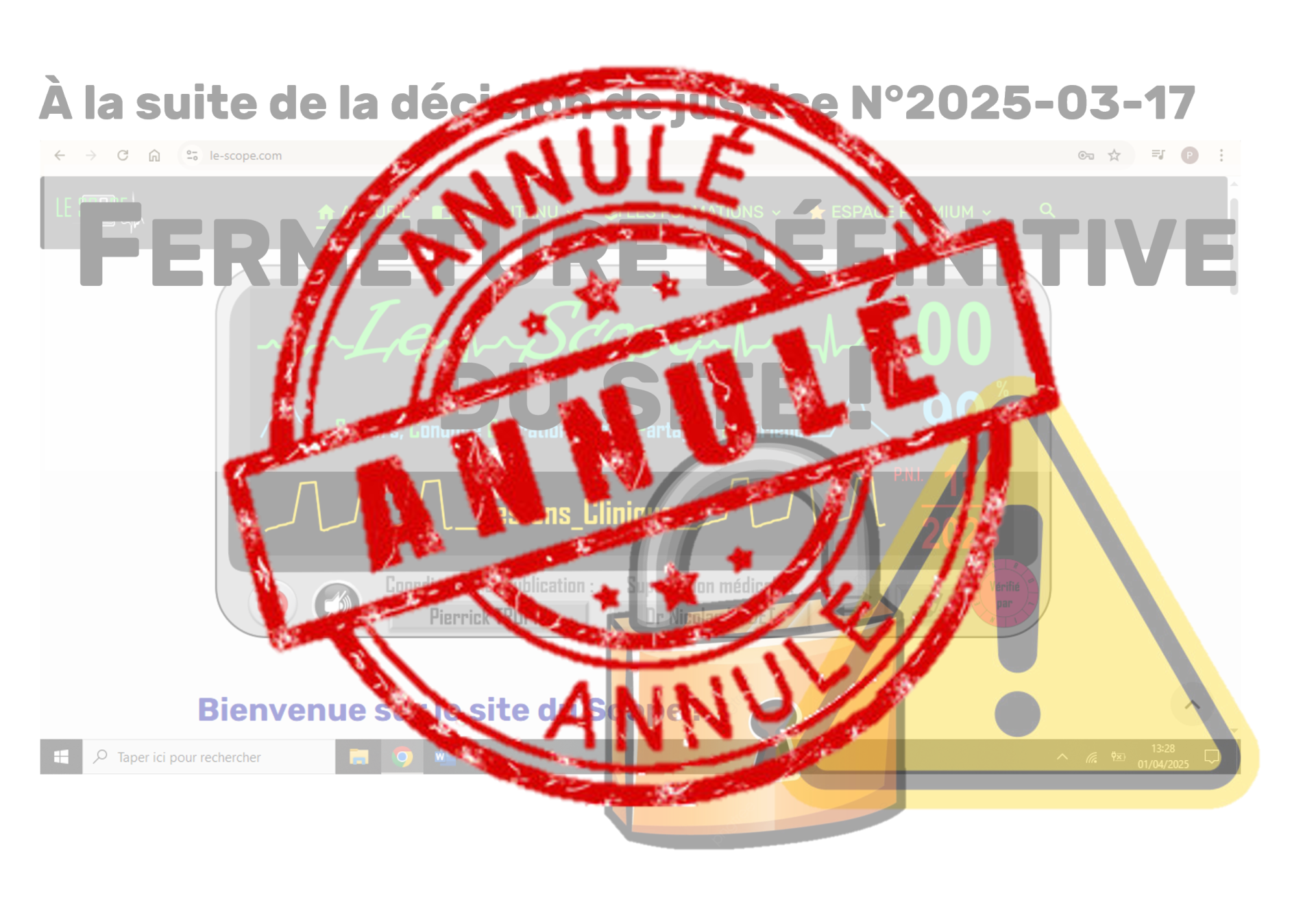 Le Scope : Annulation de la fermeture